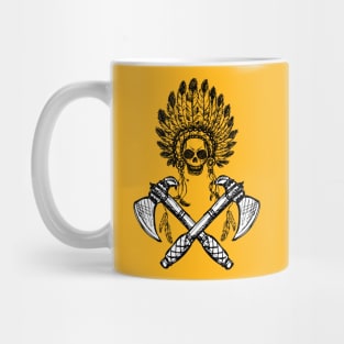 Scary Skull with tomahawks Mug